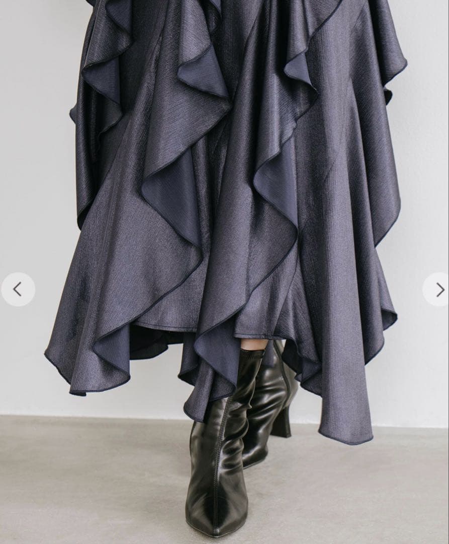 エメイン　バックオープンドッキングワンピース　ネイビー