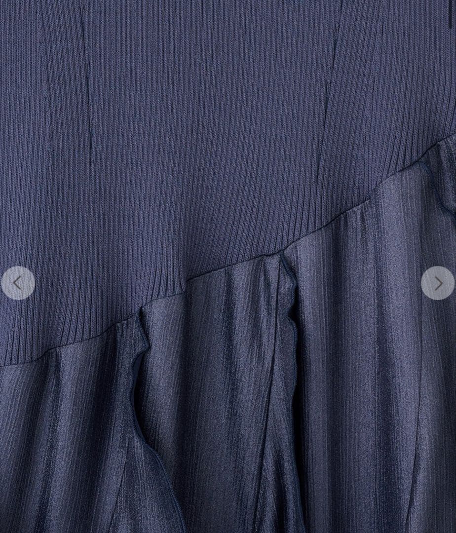 エメイン　バックオープンドッキングワンピース　ネイビー