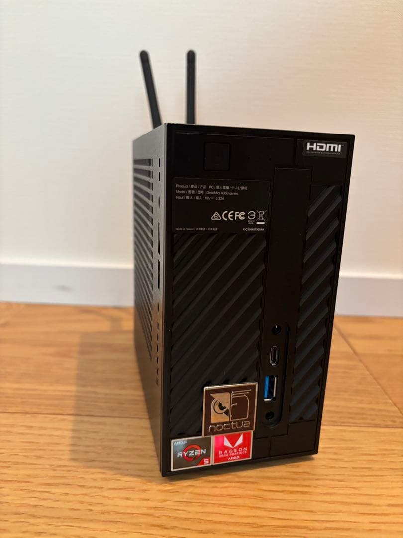 超小型/静音DeskMini A300 Ryzen5 3400G 16GB 2T