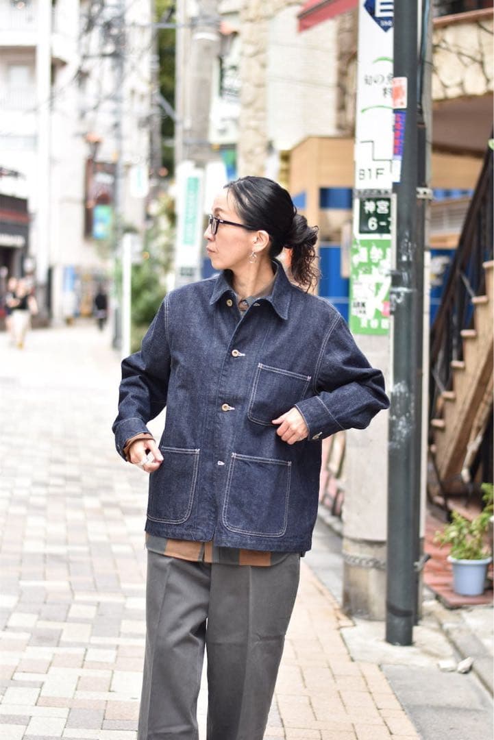 スマクロ別注　フェローズデニムカバーオール