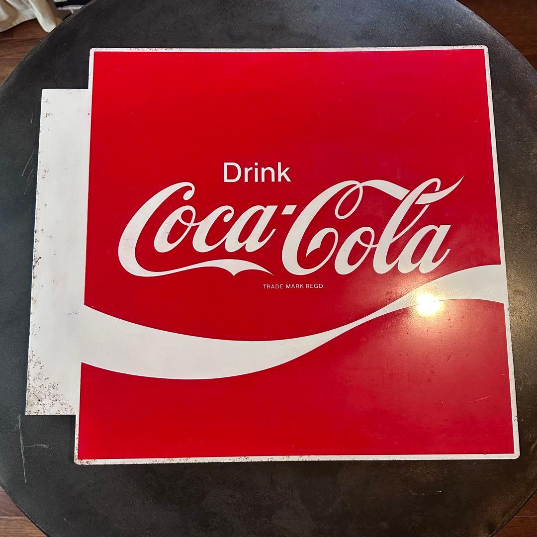 昭和レトロ　ビンテージ　コカコーラ　看板　両面看板　突出し看板　当時物　美品
