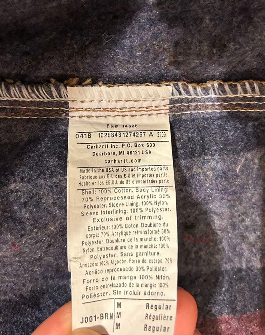 カーハート Carhartt デトロイトジャケット USA製　Mサイズ　UFCW