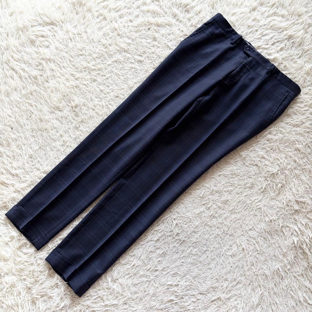 <美品>TAGLIATORE モンテカルロ ネイビー ウール スーツ サイズ48