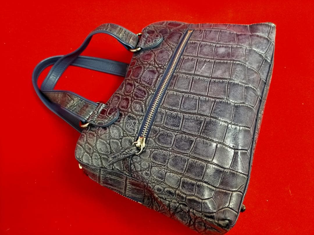 Ma'am ELEGANCE マームエレガンス クロコ ハンドバッグ