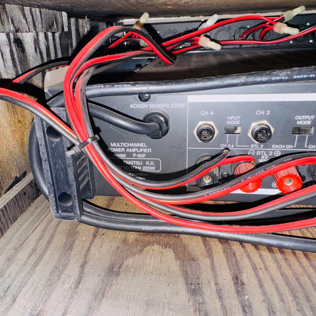 TOA マルチチャンネル パワーアンプ P-60F XLR入出力パネル搭載