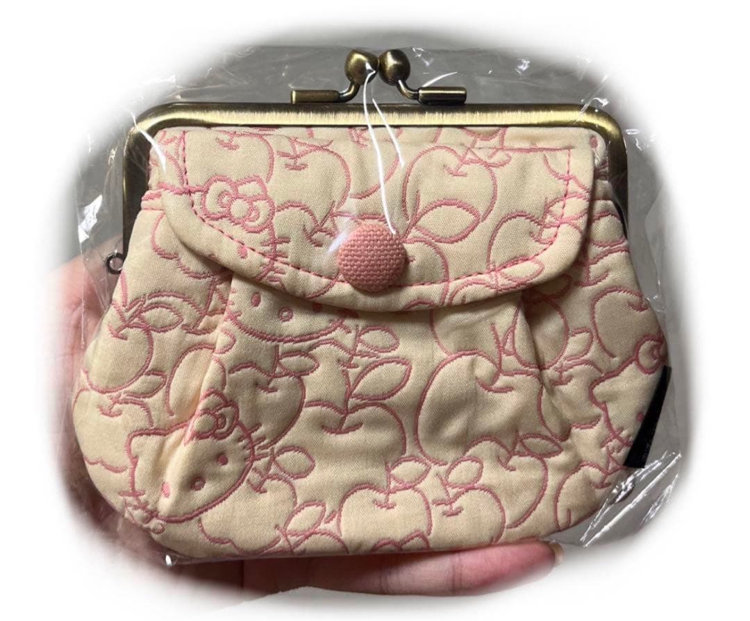 専用）ハローキティ　ふくれ織　がま口財布　りんご　京都　 小銭入れ