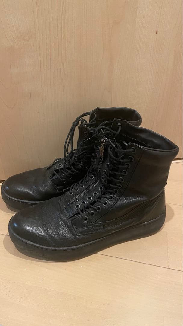 DIESEL ブラック ハイカットブーツ ジップ