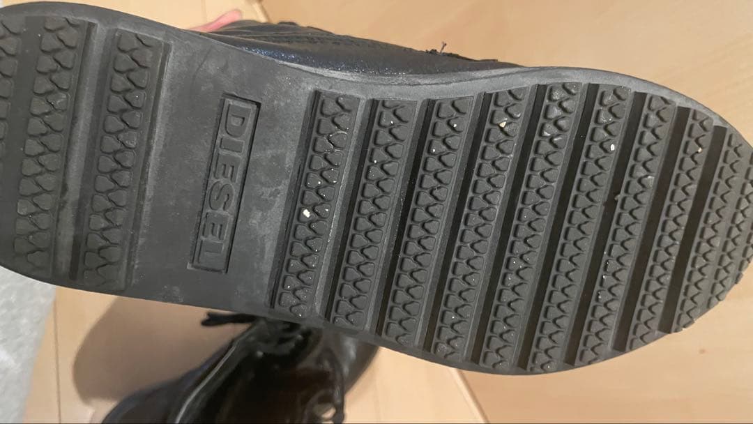 DIESEL ブラック ハイカットブーツ ジップ