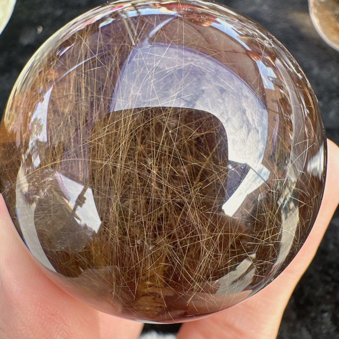 天然石ルチルクォーツのスフィア　ご購入前に在庫確認必要D.435