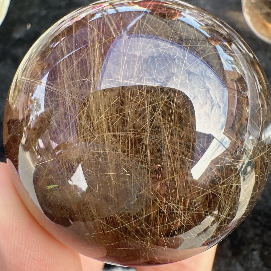 天然石ルチルクォーツのスフィア　ご購入前に在庫確認必要D.435