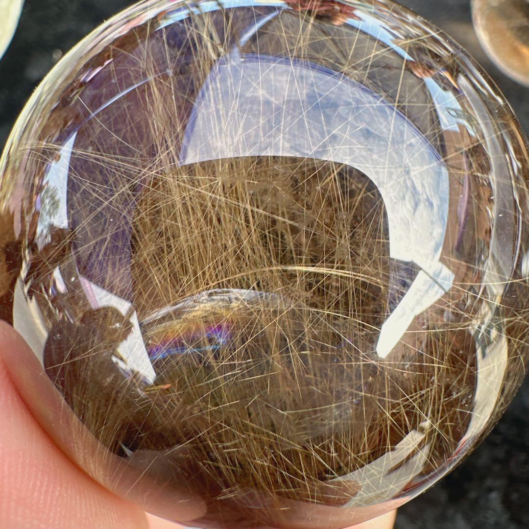 天然石ルチルクォーツのスフィア　ご購入前に在庫確認必要D.435