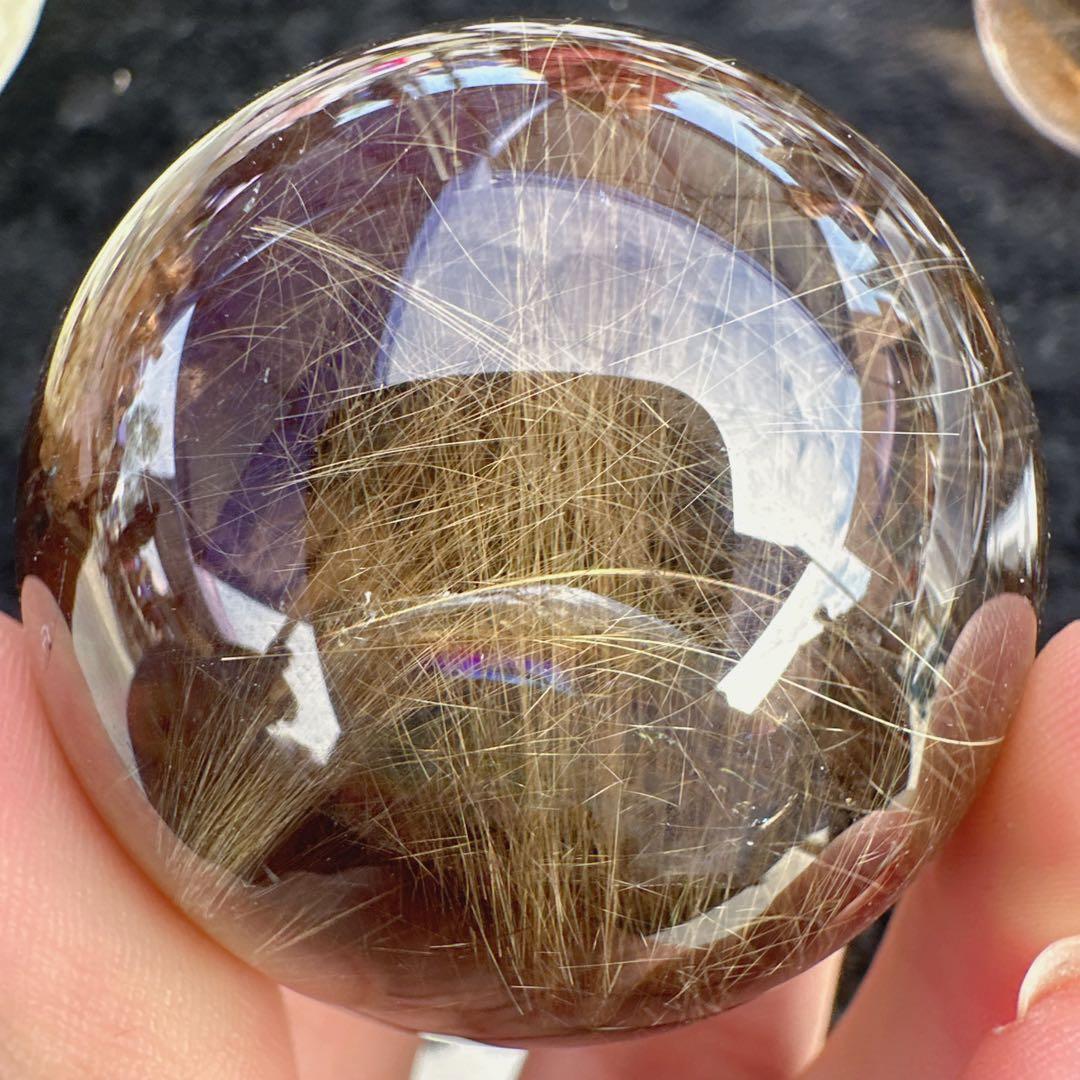 天然石ルチルクォーツのスフィア　ご購入前に在庫確認必要D.435