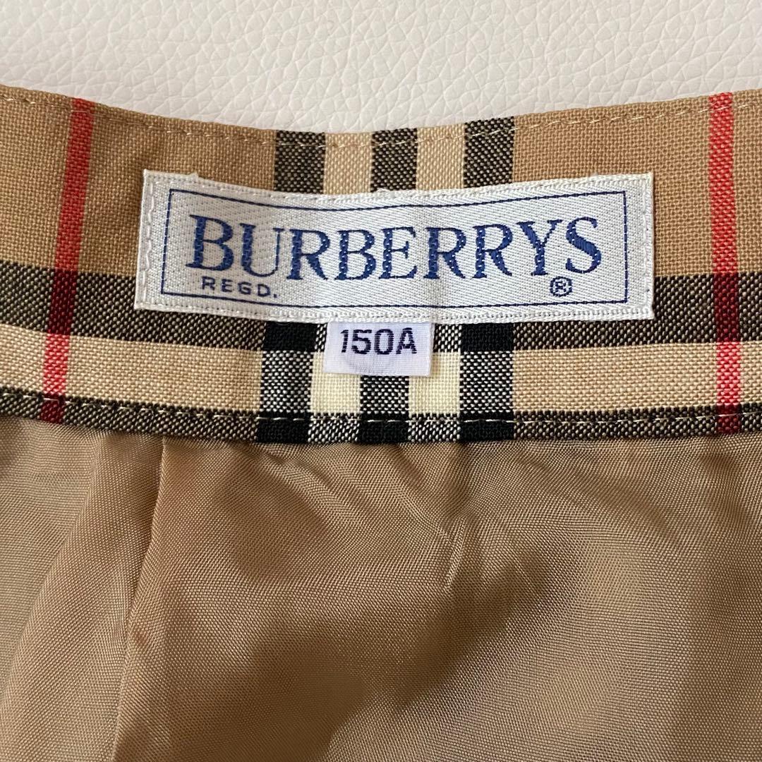 【美品】バーバリー　ミニスカート　ノバチェック柄　プリーツ　ウエストゴム　S