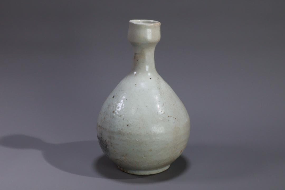 朝鮮美術　李朝 白磁 徳利 高さ約19㎝　花瓶 壺　古美術 古道具 BE973