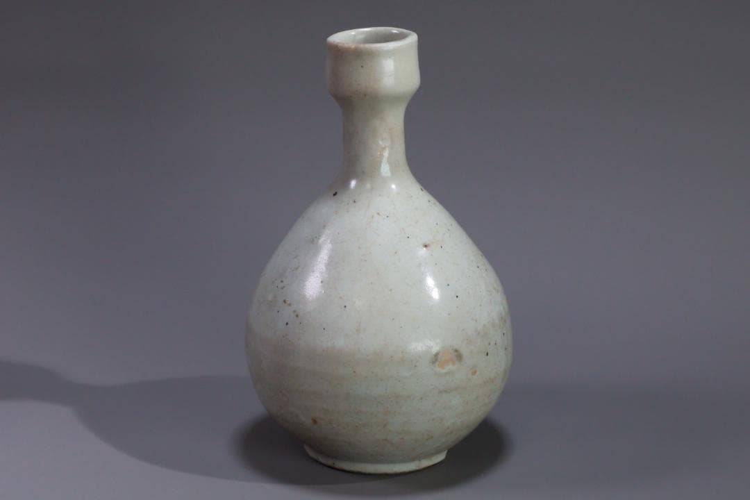 朝鮮美術　李朝 白磁 徳利 高さ約19㎝　花瓶 壺　古美術 古道具 BE973