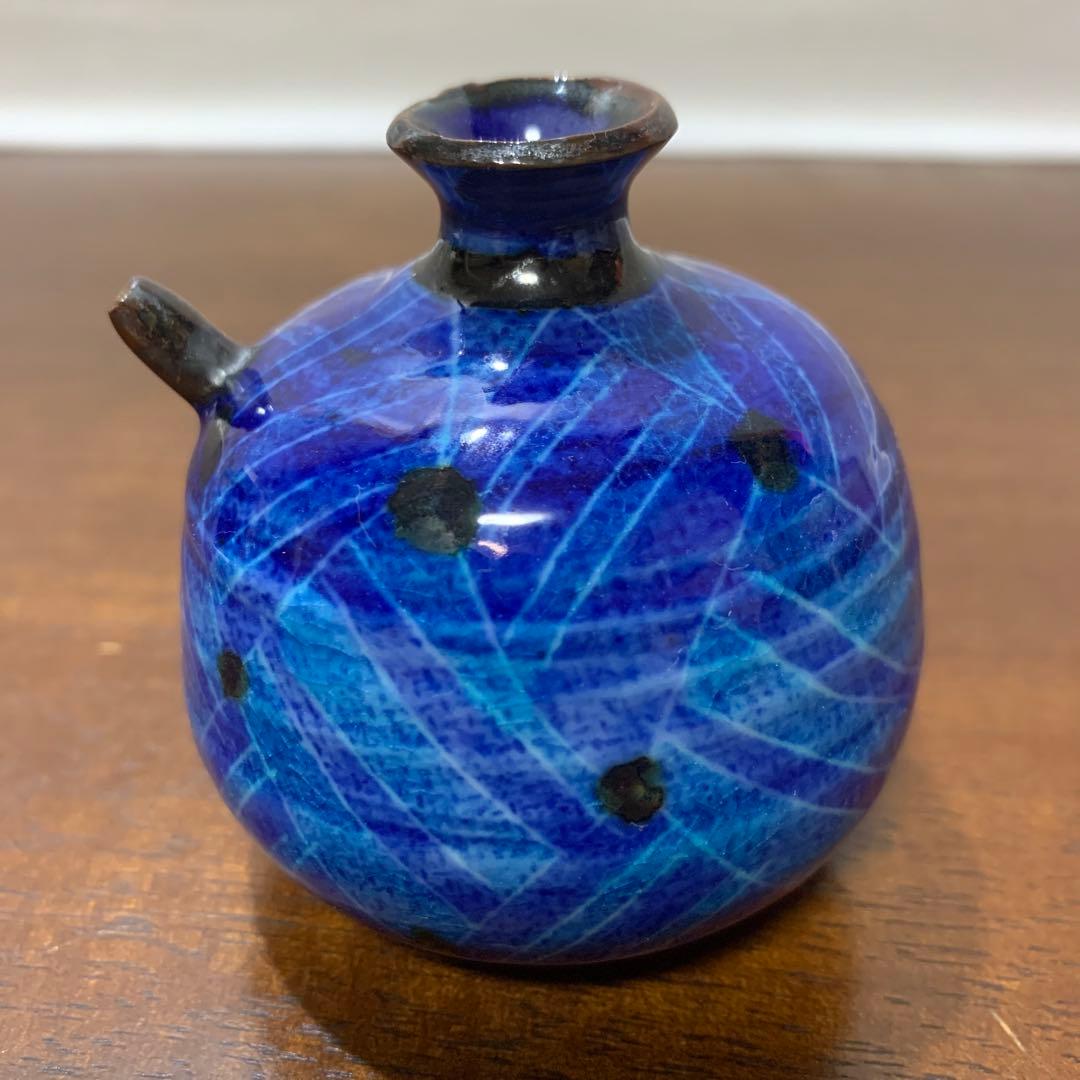 前田正博　すいてき　幾何学模様　水玉模様　書道具　青色