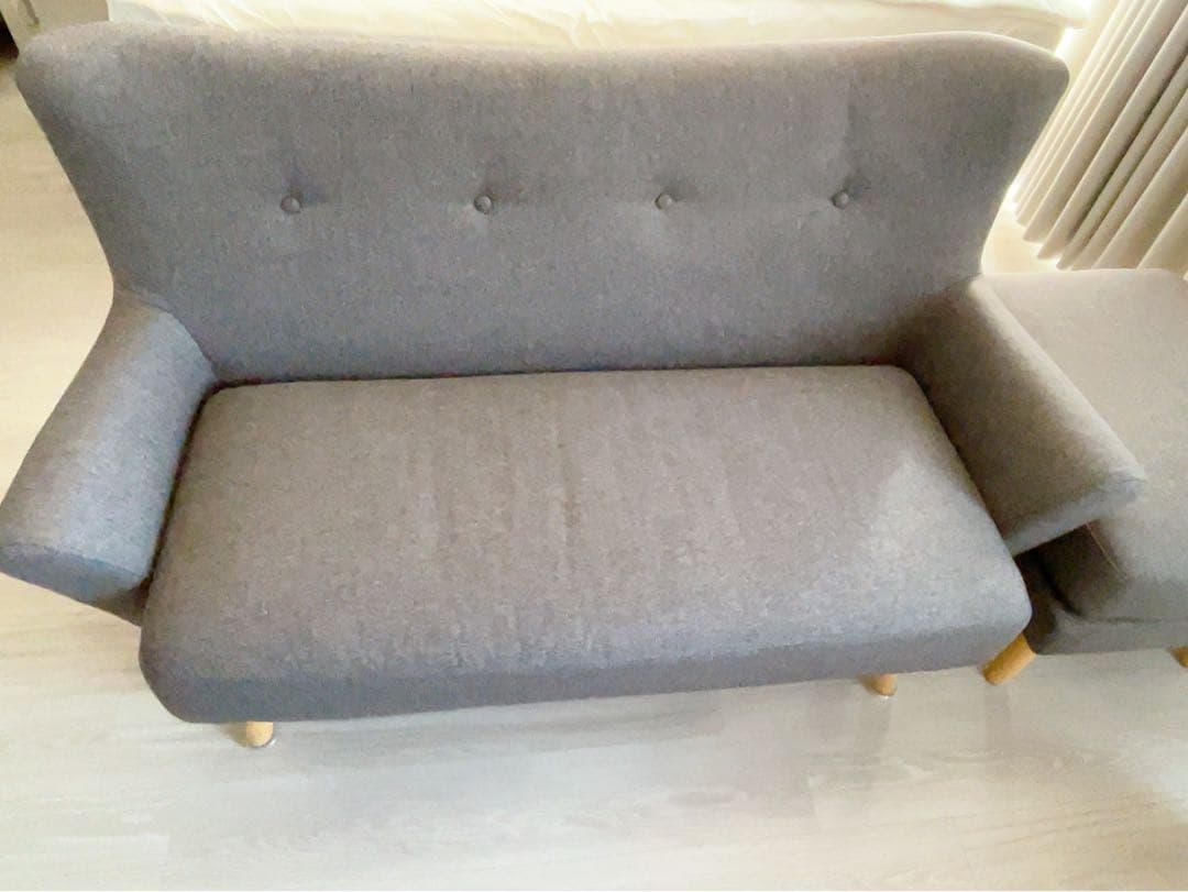 フランフラン Francfranc フルレット 2人掛けソファ グレー