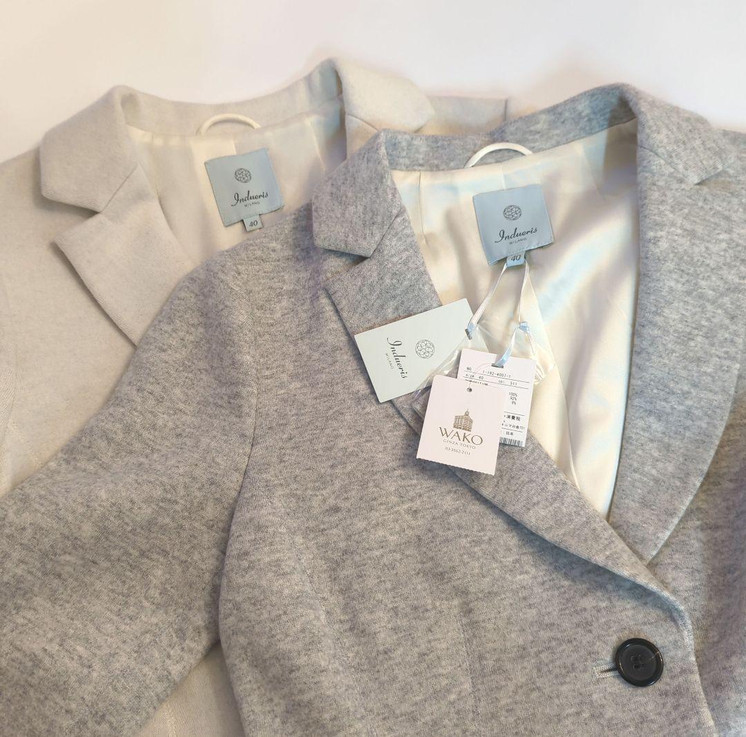 ジャケット SIZE40(L) WAKO ライトグレー　カシミヤ100%