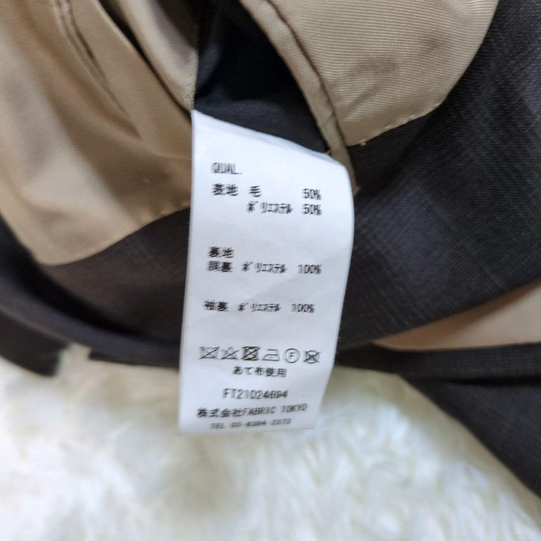 FABRIC TOKYO　ベスト　スリーピース　セットアップ　ブラウン　チェック