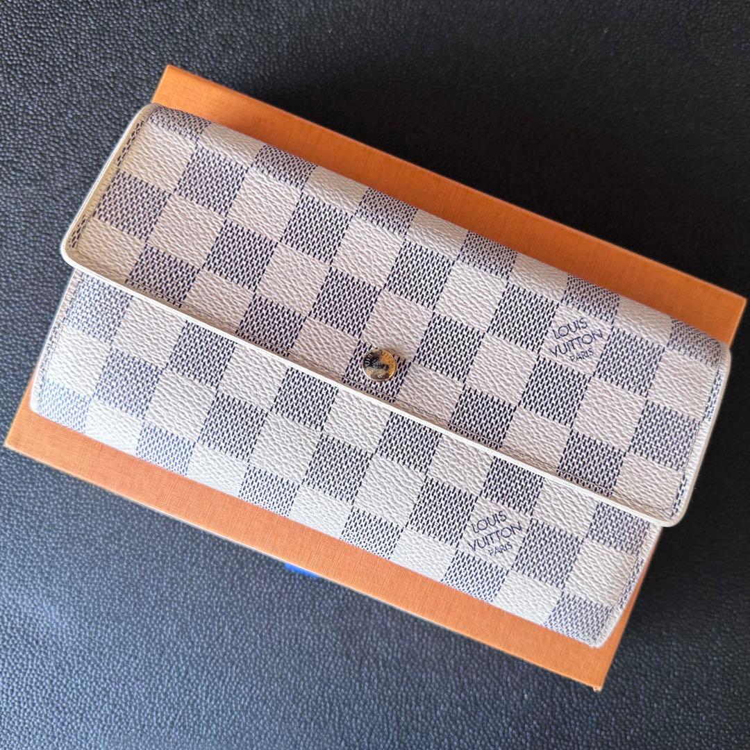 LOUIS VUITTON ダミエ アズール ポルトフォイユ サラ 長財布 美品