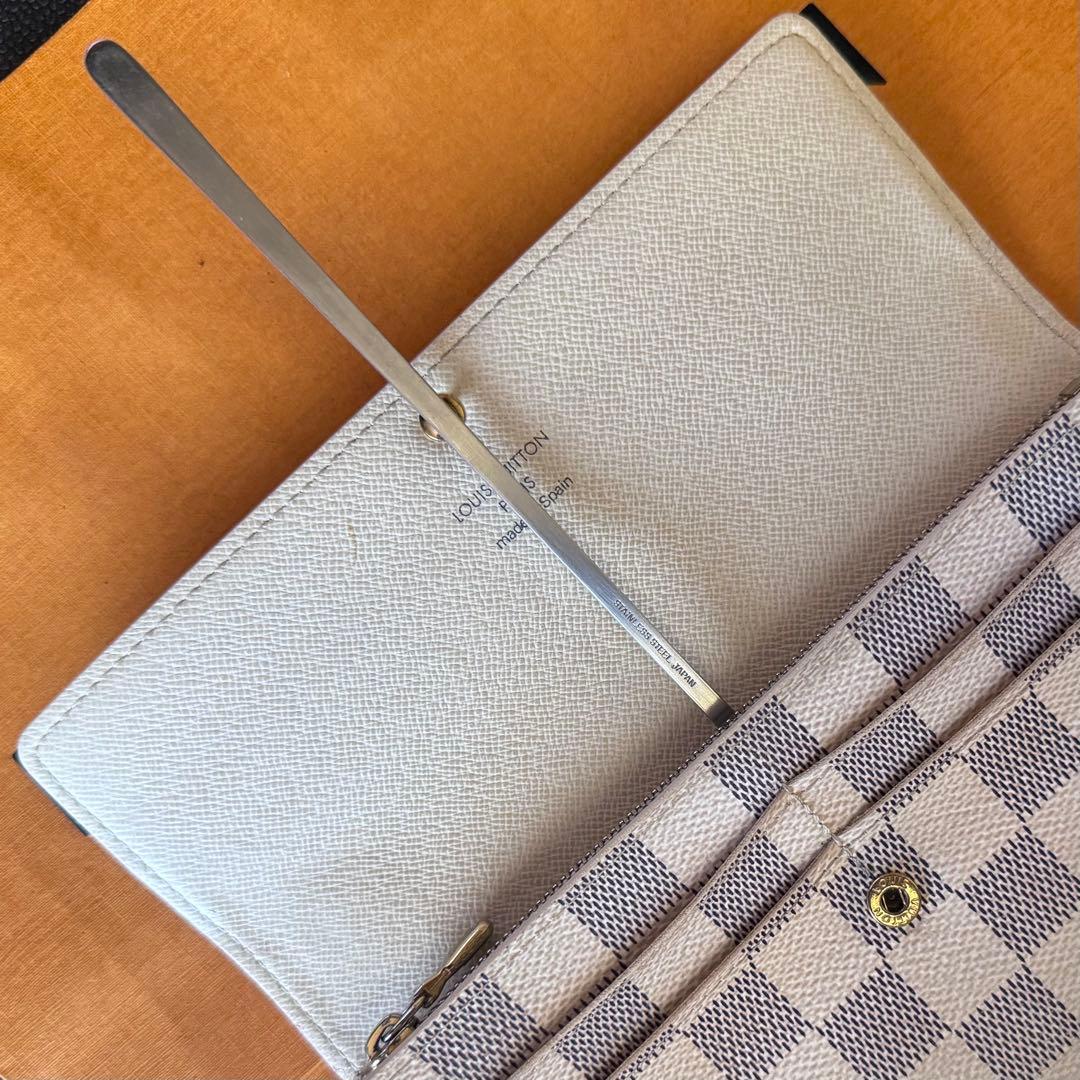 LOUIS VUITTON ダミエ アズール ポルトフォイユ サラ 長財布 美品