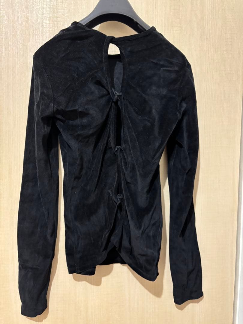 emiemii　SHISHIKUI シシクイ　ツイスト　ベロア　ブラック