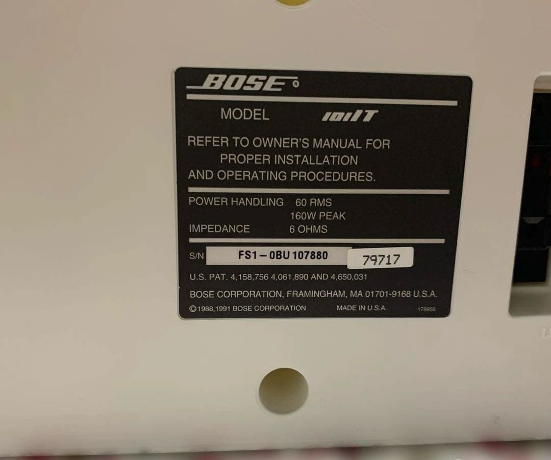 BOSE 101 Italiano スピーカー　白