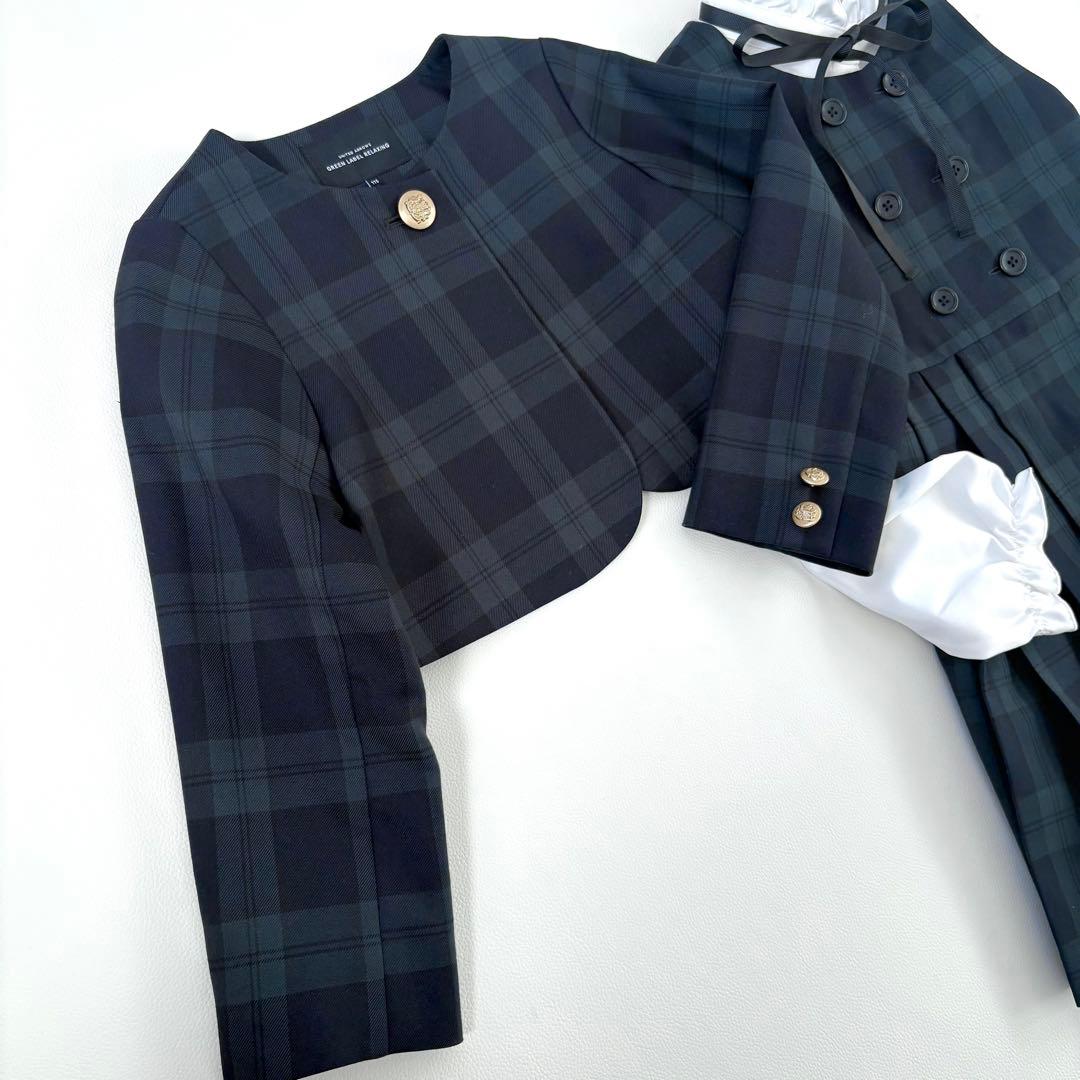 極美品✨グリーンレーベルリラクシング他キッズフォーマル115-120 3点セット