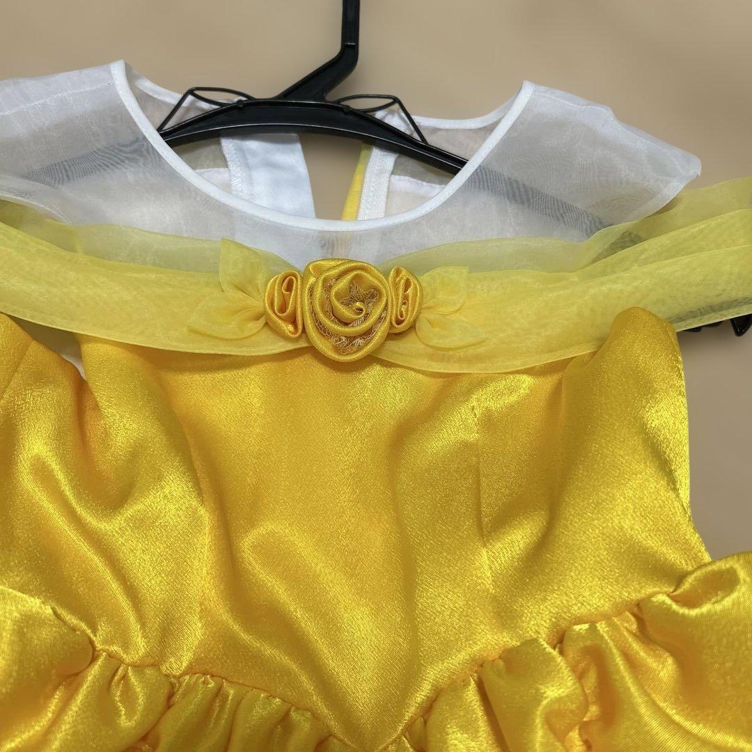 子供用黄色ドレスと手袋セット