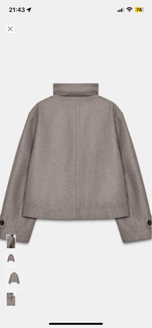 ZARA ハイネックジャケット
