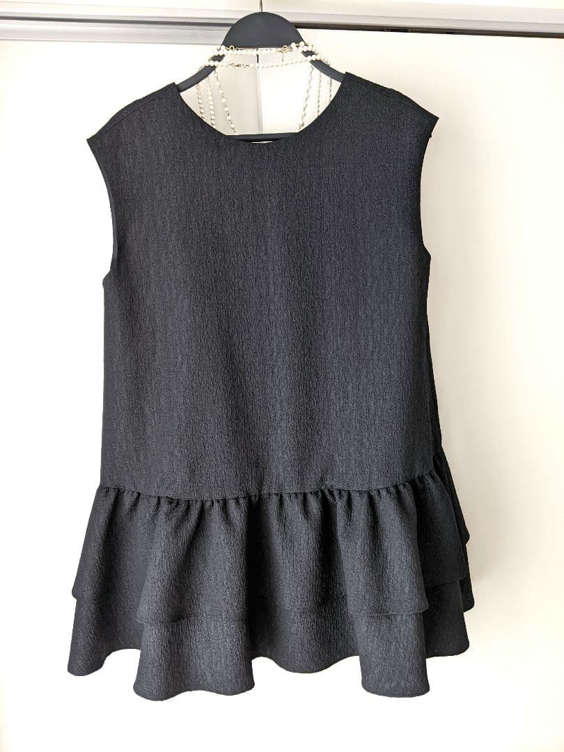 【極美品】フェンネル FENNEL ジャガードチュニックジレ ベスト ペプラム