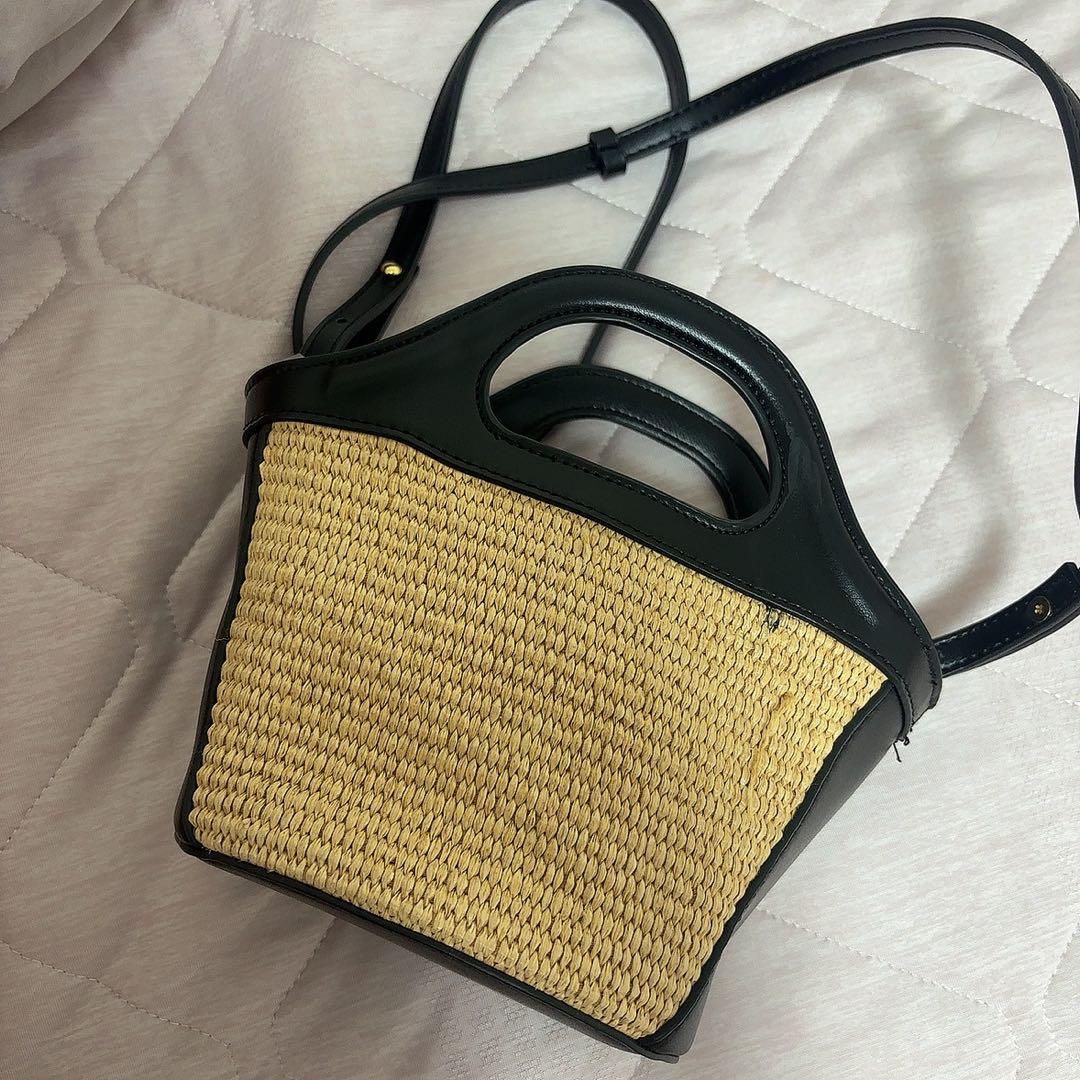 【最短7/24発送】MARNI かごバッグ 黒とベージュ