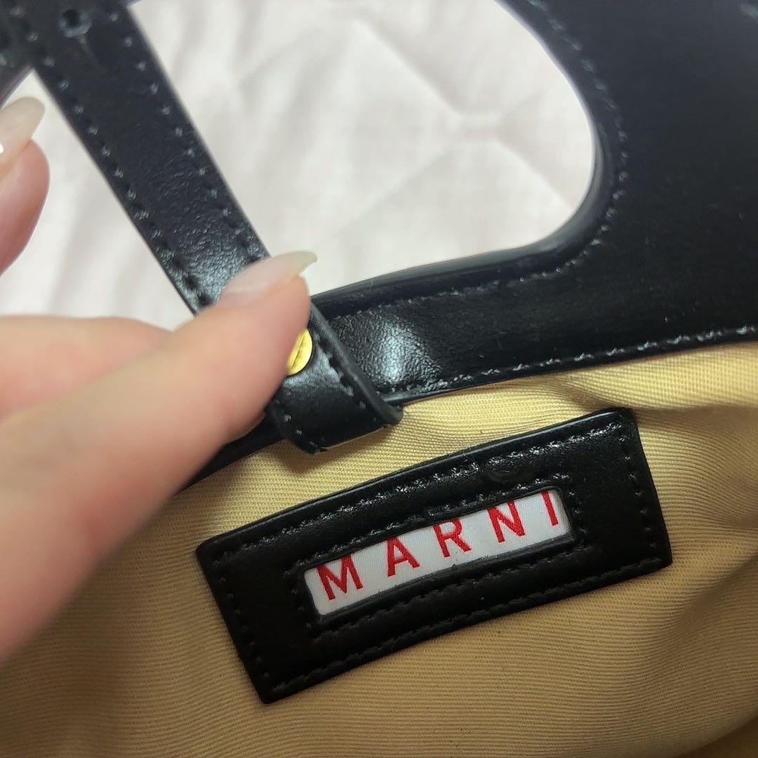 【最短7/24発送】MARNI かごバッグ 黒とベージュ