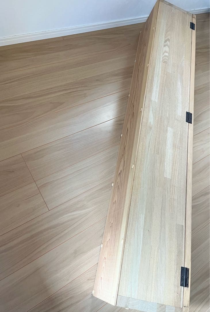 【無垢・木製ルーバー】吊り戸棚&置き棚　木製ガラリ