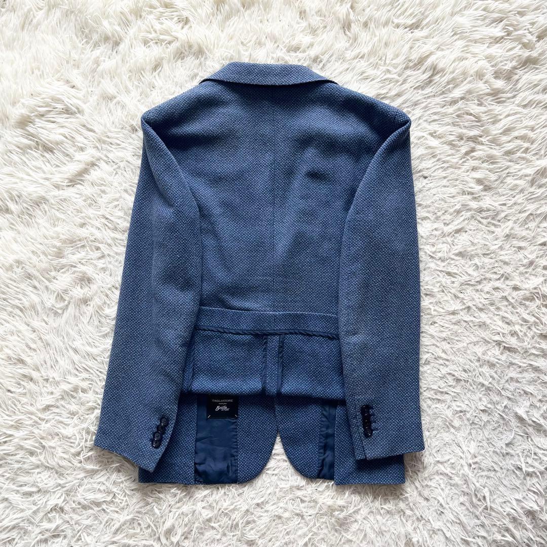 <美品>TAGLIATORE × ブリッラ ブルー コットン ジャケット 42
