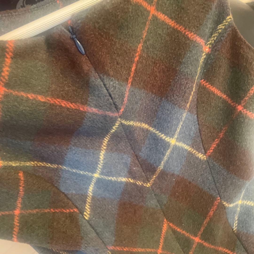 Darichダーリッチ タータンチェックノースリミニワンピース　ブルー