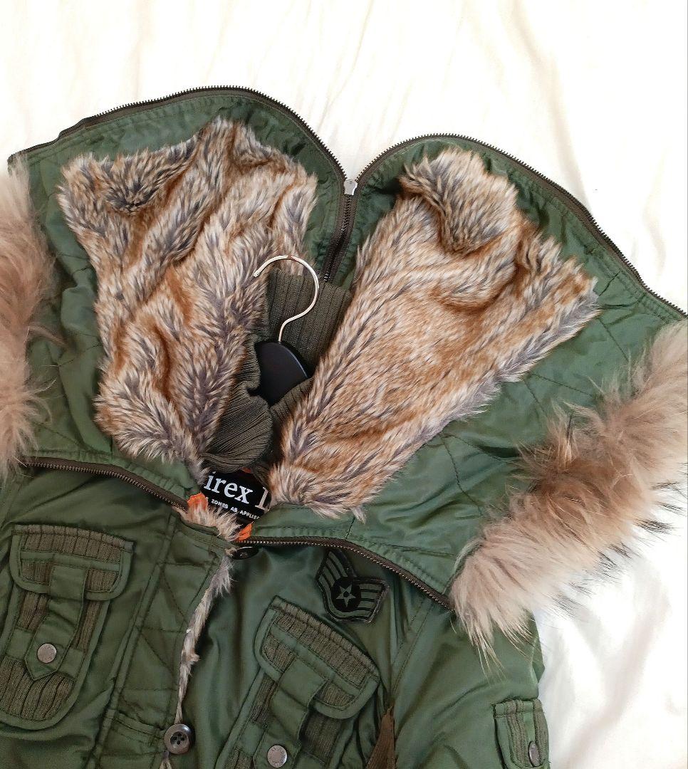 【美品】Avirex Ltd ラクーンファー　モッズコート L-2B ロング丈