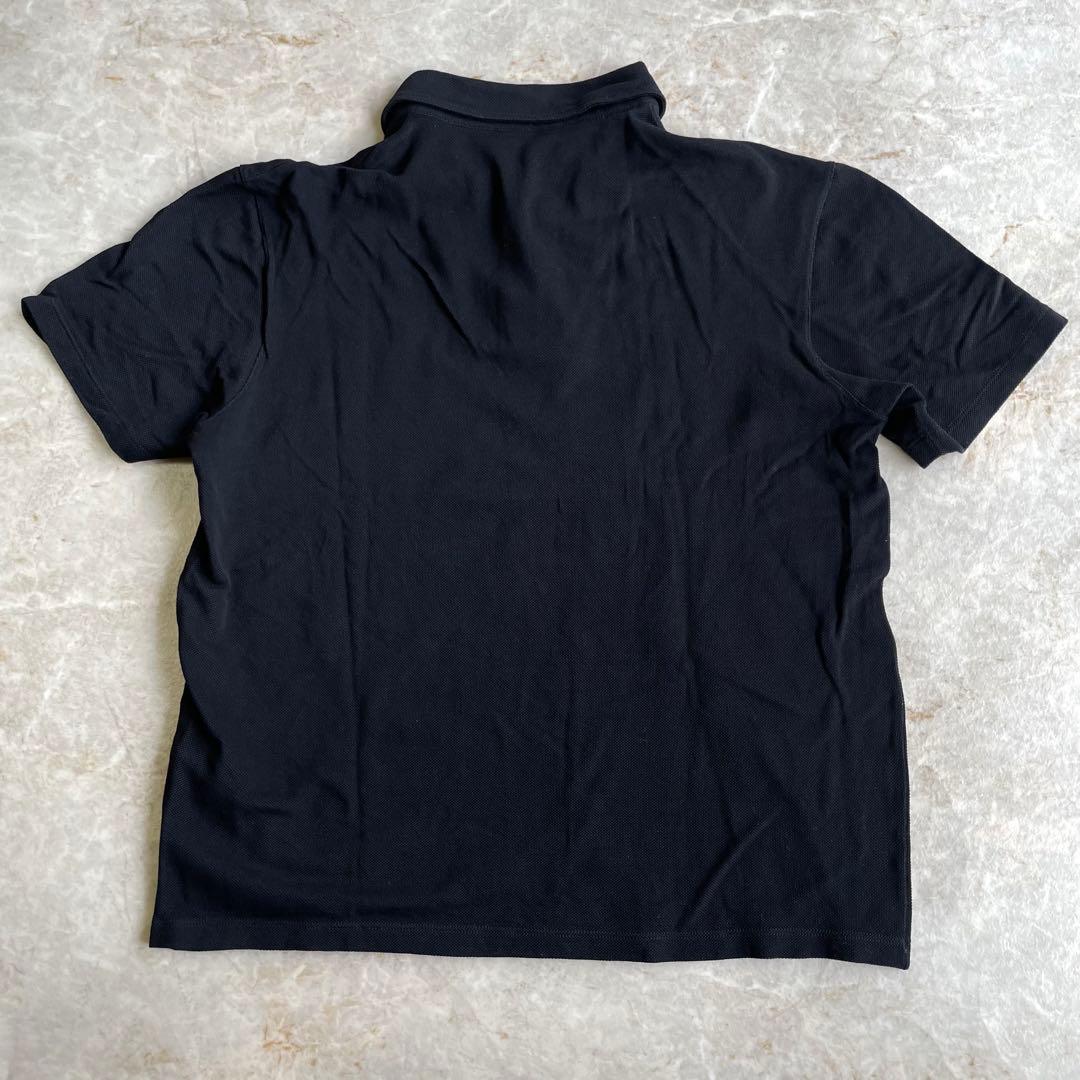 PRADA プラダ イタリア製 コットン100% 鹿の子素材 半袖ポロシャツ 黒