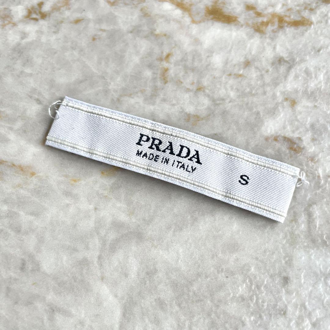 PRADA プラダ イタリア製 コットン100% 鹿の子素材 半袖ポロシャツ 黒