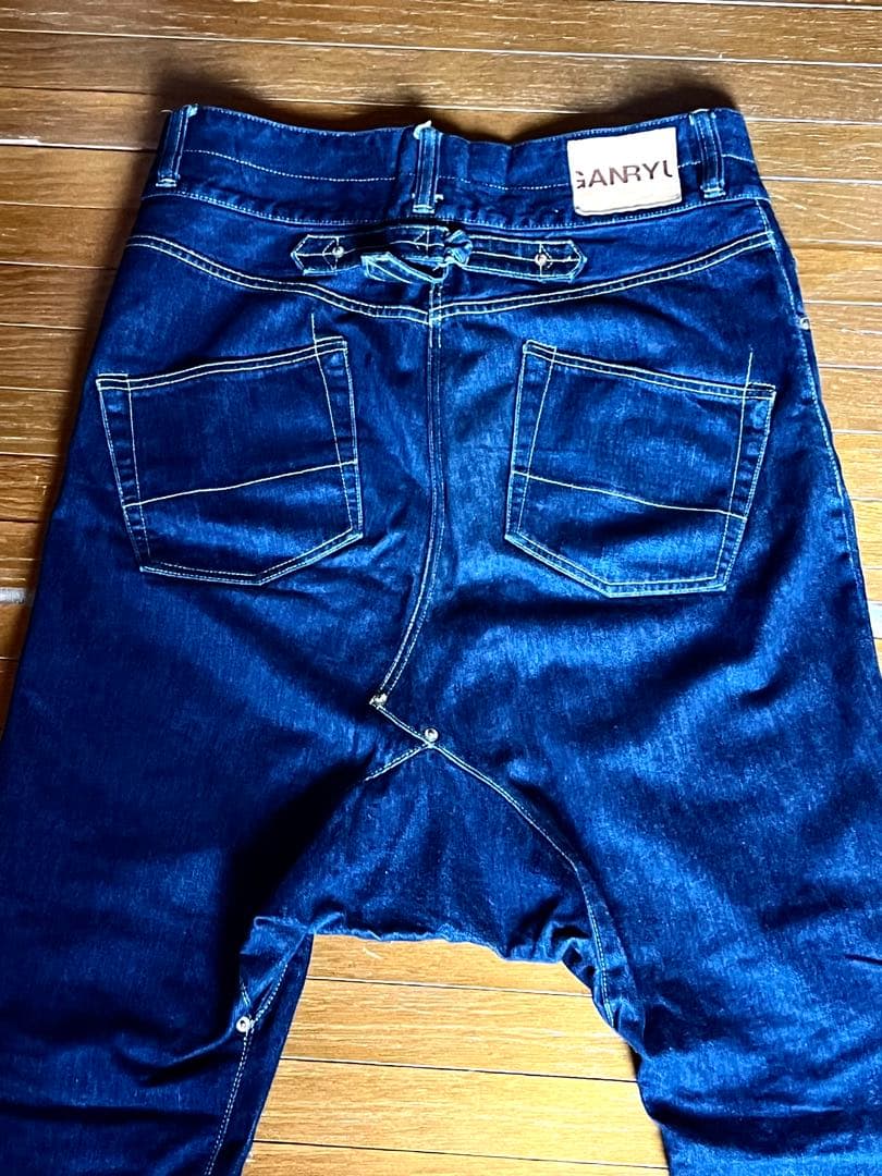 送料無料　GANRYU ガンリュウ　サルエルデニムパンツ
