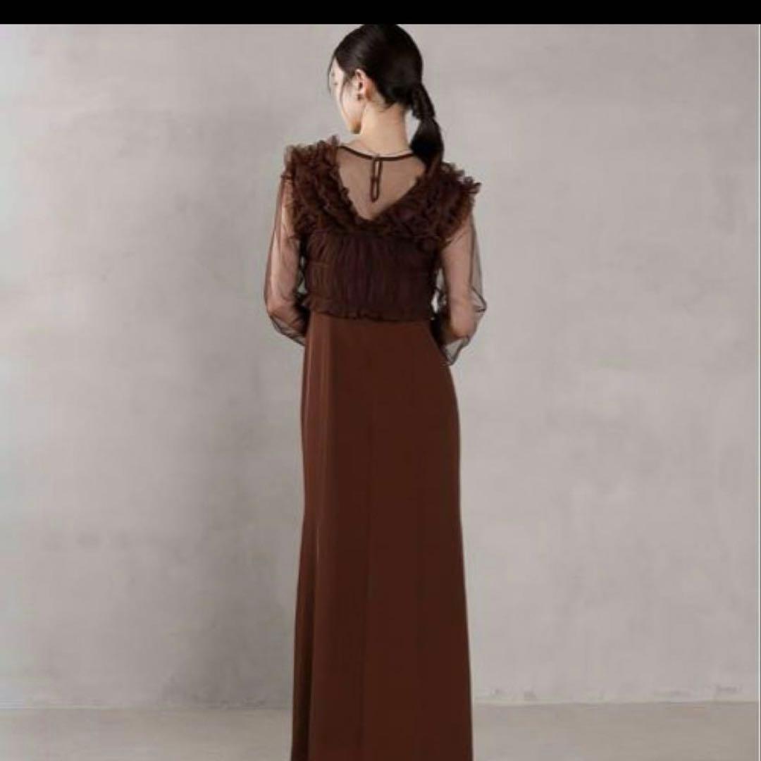 kana チュール ボリューム 3点セット　ダークブラウン　結婚式　お呼ばれ