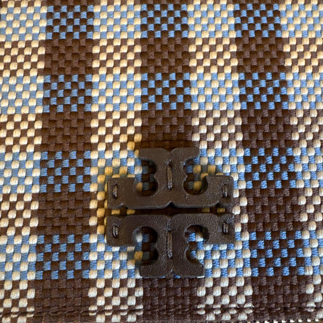 未使用品Tory Burch チェック柄 長財布