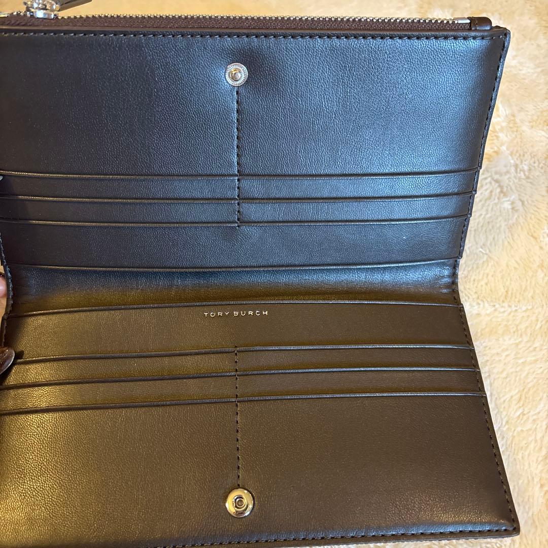 未使用品Tory Burch チェック柄 長財布