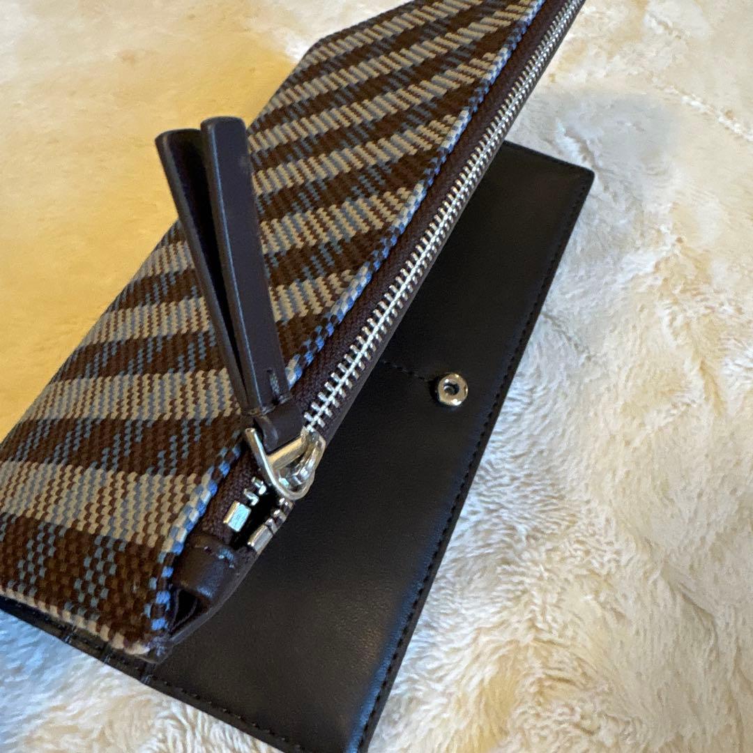 未使用品Tory Burch チェック柄 長財布