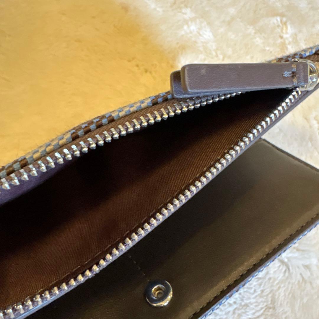 未使用品Tory Burch チェック柄 長財布