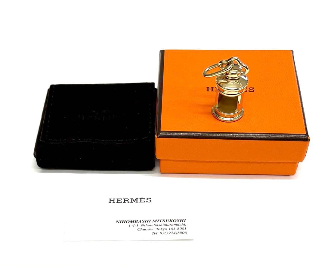 正規品HERMESランタンチャーム ネックレストップ