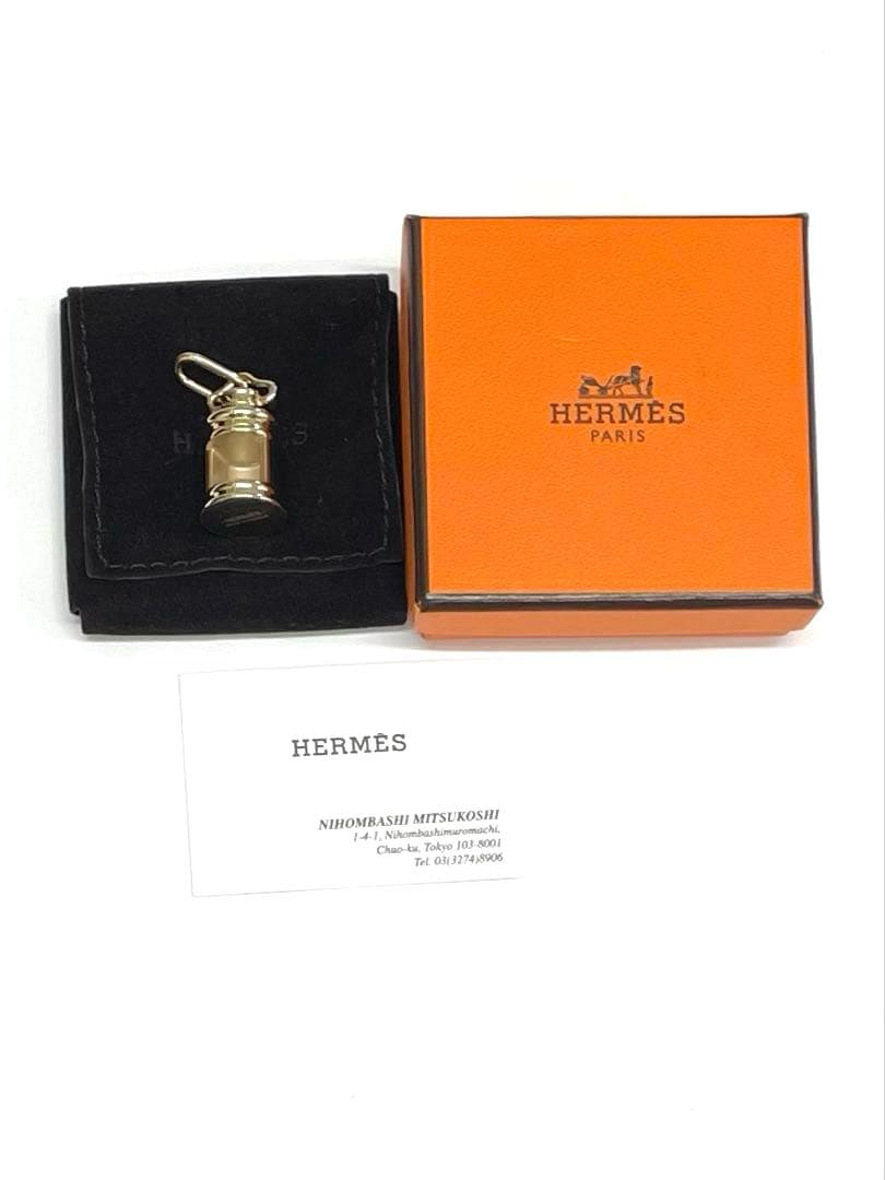 正規品HERMESランタンチャーム ネックレストップ