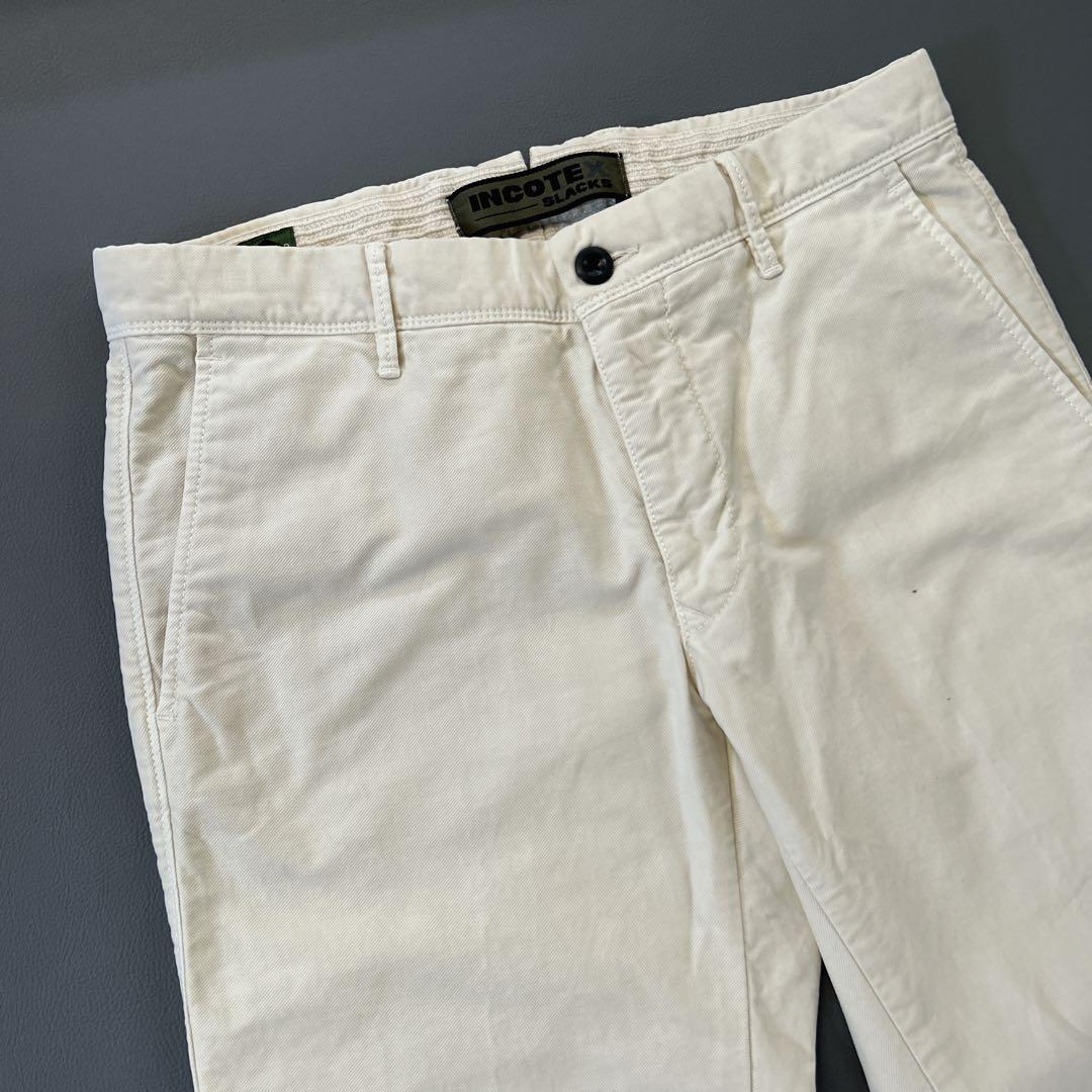 INCOTEX SLACKS 100型 コットンストレッチ M-L相当＊定番人気