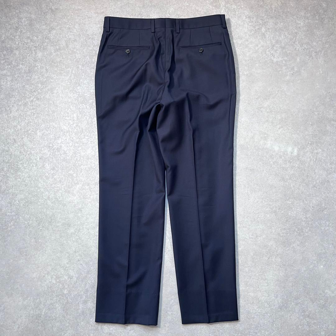 【極美品】ポールスミス スーツセットアップ 総柄裏地 ネイビー L