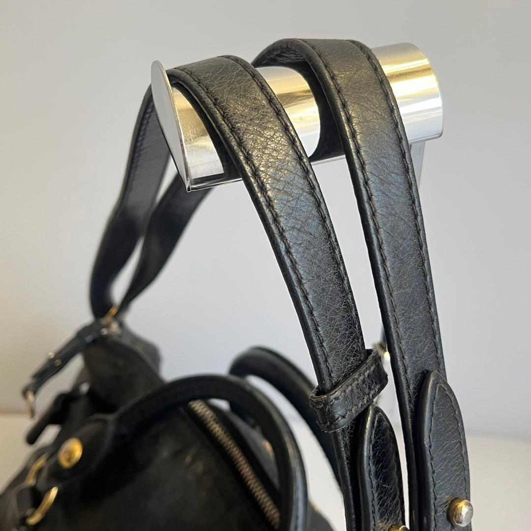 MIUMIU ミュウミュウ　ハンドバッグ　レザー　ブラック　黒